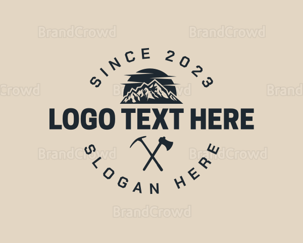 Outdoor Mountain Hiking Business Logo