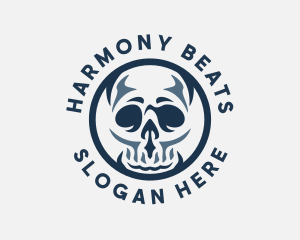 Scary Horror Skull Logo