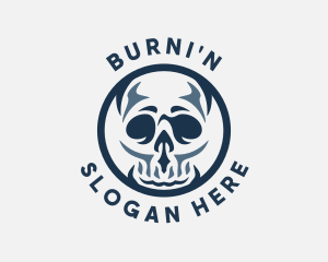 Scary Horror Skull logo design