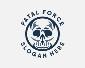 Deadly - Scary Horror Skull logo design