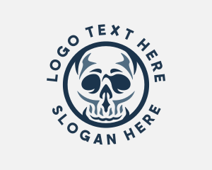 Scary Horror Skull Logo