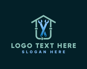 Lavatory - Plumbing Wrench Home logo design