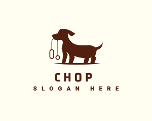 Dachshund Dog Leash Logo