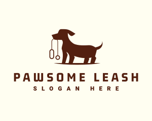 Leash - Dachshund Dog Leash logo design