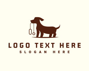 Veterinary - Dachshund Dog Leash logo design