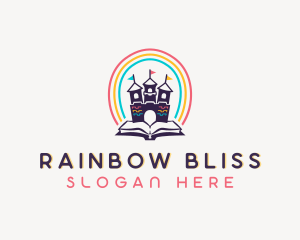 Rainbow Castle Book logo design