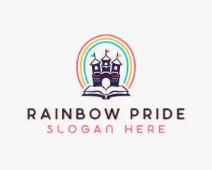 Rainbow Castle Book logo design