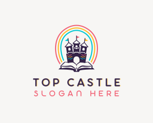 Rainbow Castle Book logo design