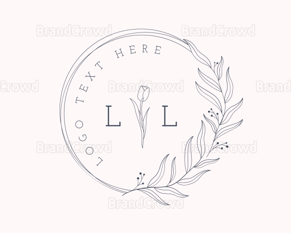Floral Wreath Beauty Logo