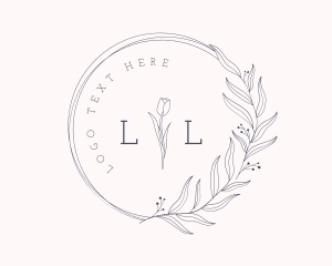 Floral Wreath Beauty Logo