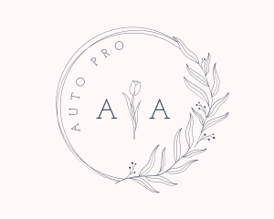 Decor - Floral Wreath Beauty logo design