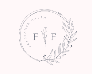 Floral Wreath Beauty logo design