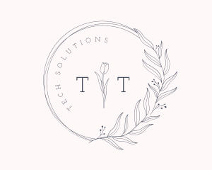 Flower Shop - Floral Wreath Beauty logo design