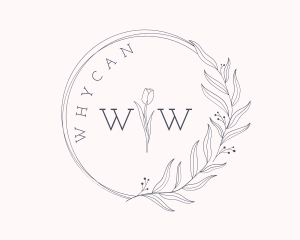 Style - Floral Wreath Beauty logo design