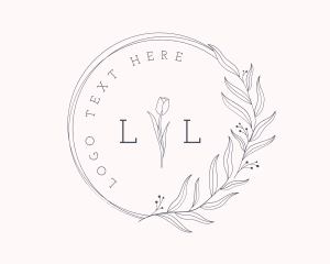 Lifestyle - Floral Wreath Beauty logo design