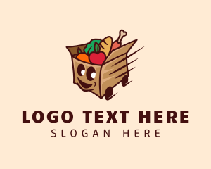 Grocery App - Food Delivery Cart logo design