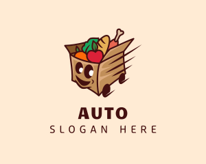 Food Delivery Cart Logo