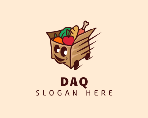 Organic - Food Delivery Cart logo design