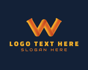 Software - Modern Generic 3D Pipe Letter W logo design