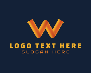 Letter W - Modern Generic 3D Pipe Letter W logo design