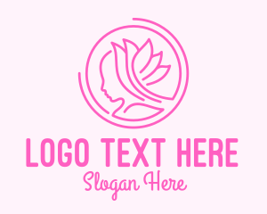 Women - Pink Wellness Beautiful Woman logo design