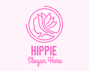 Beautiful - Pink Wellness Beautiful Woman logo design