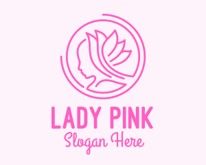 Pink Wellness Beautiful Woman logo design