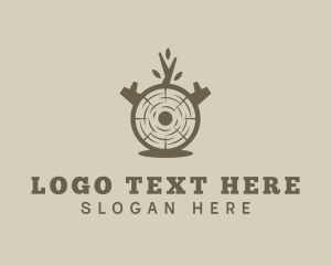 Woodworker - Wood Log Carpentry logo design