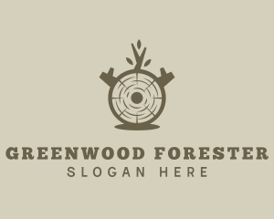 Forester - Wood Log Carpentry logo design