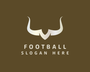 Western - Silver Cattle Horn logo design