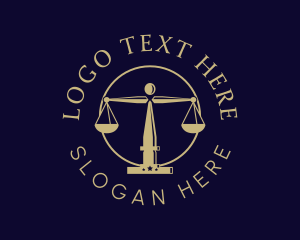 Jurist - Justice Scale Law Firm logo design