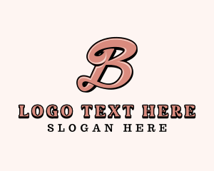 Stylish Salon Beauty Letter B Logo