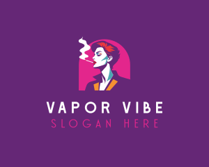 Adult Smoking Woman logo design