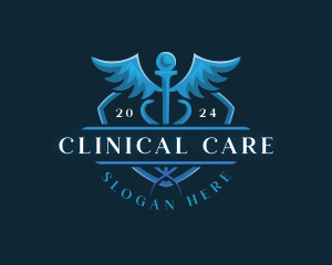 Caduceus Wings Pharmacy logo design