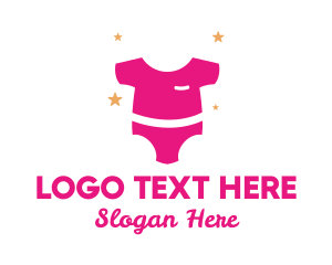 Pediatrician - Pink Baby Clothing logo design