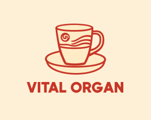 Organic Coffee Cup logo design