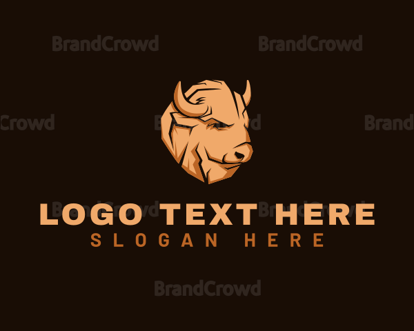 Bison Animal Livestock Logo