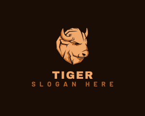 Bison Animal Livestock Logo