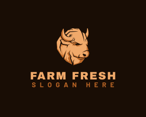 Bison Animal Livestock logo design