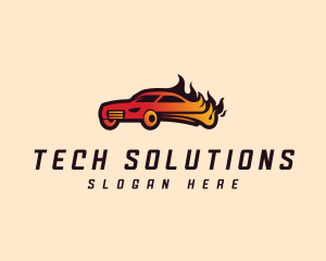 Flame - Fast Sports Car logo design