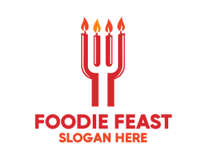 Red Fork Candles logo design