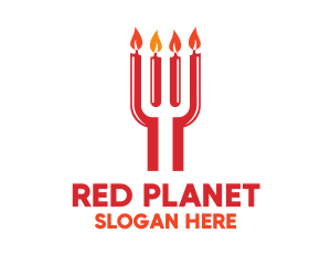 Red Fork Candles logo design