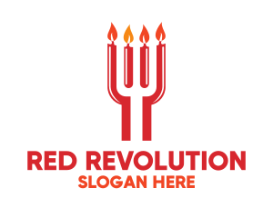 Red Fork Candles logo design