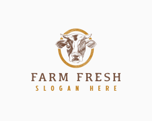 Cow Farm Ranch logo design