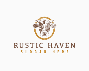 Cow Farm Ranch logo design