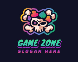 Gaming Casino Skull logo design