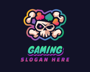 Gaming Casino Skull logo design