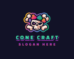 Gaming Casino Skull logo design