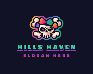 Gaming Casino Skull logo design