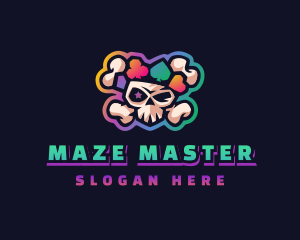 Gaming Casino Skull logo design